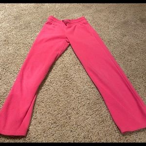 Pink cozy pants with drawstring